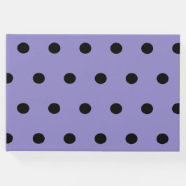 Libro De Visitas Polka Dot Guest Book (Lavanda y negro)