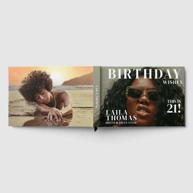 Libro De Visitas Portada de la revista Birthday Party Fotos persona (Lleno)