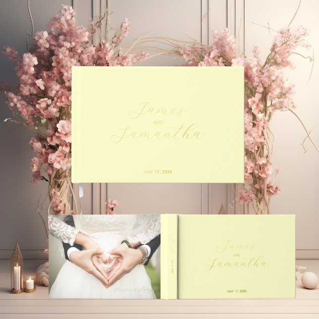 Libro De Visitas Portátil Relieve metalizado invitado boda | Amaril (Subido por el creador)