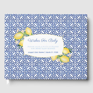 Libro De Visitas Positano Lemons Azulejos Deseos Para Niño