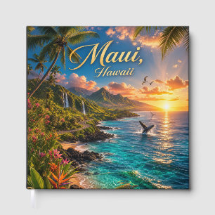 Libro De Visitas Póster de viaje de la costa tropical de Maui Hawai