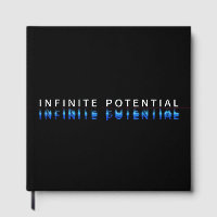 Póster oscuro de arte glitch "Potencial Infinito"