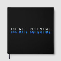 Póster oscuro de arte glitch "Potencial Infinito"
