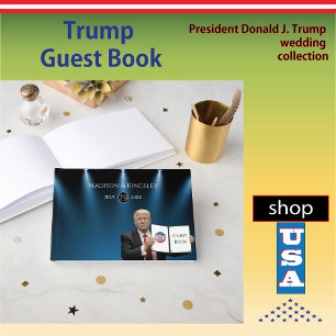 Libro De Visitas Presidente Donald J. Trump Boda 🇺 Patriótico 🇸