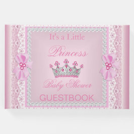 Libro De Visitas Princesa Baby Shower Chica Pink Pearl Tiara