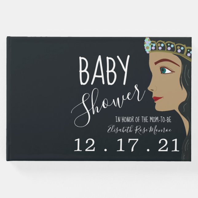 Libro De Visitas Princess Blue Baby Shower (Anverso)