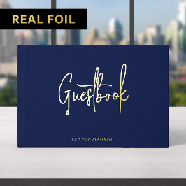 Libro De Visitas Propiedad de Color Personalizado Script Moderno Mi