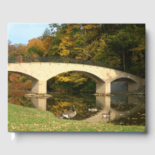 Libro De Visitas Puente arcoiris en otoño en el Grove City College