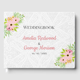 Libro De Visitas Puerta Blanca Y Flores