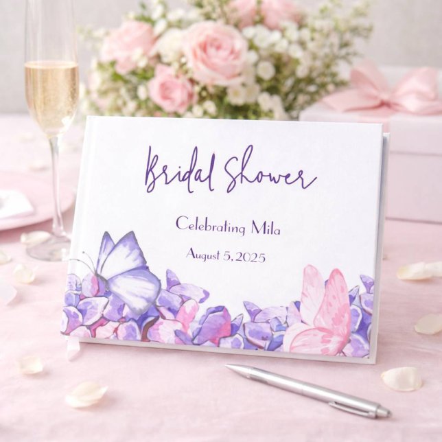 LIBRO DE VISITAS PURPLE FLORAL BOTANICAL GUESTBOOK (Subido por el creador)