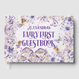 Libro De Visitas Purple Floral Fairy First