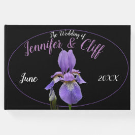 Libro De Visitas Purple Iris Elegant