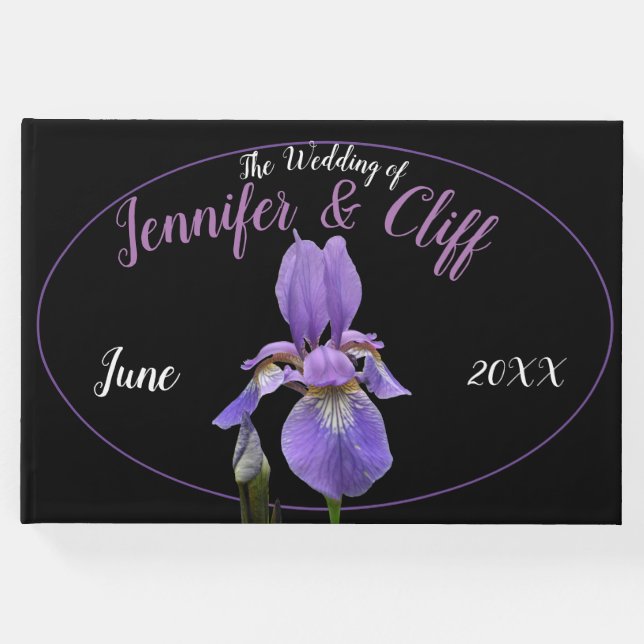 Libro De Visitas Purple Iris Elegant (Anverso)
