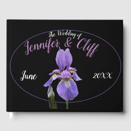 Libro De Visitas Purple Iris Elegant