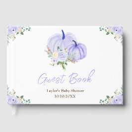 Libro De Visitas Purple Pumpkins Floral Baby Shower