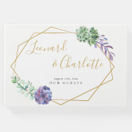 Libro De Visitas Purple Succulum Bodas invitados Mantenimiento de r