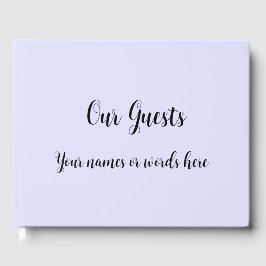 Libro De Visitas Púrpura Periwinkle Pastel