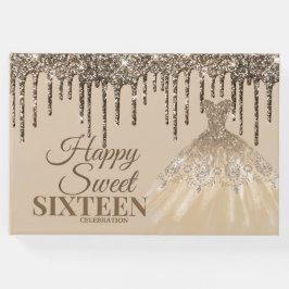 Libro De Visitas Purpurina Brillante Girly Drip Spark Sweet 16 Cump