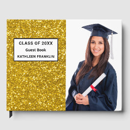 Libro De Visitas Purpurina de Graduado de Clase Personaliza