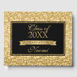 Libro De Visitas Purpurina dorado White Sparks