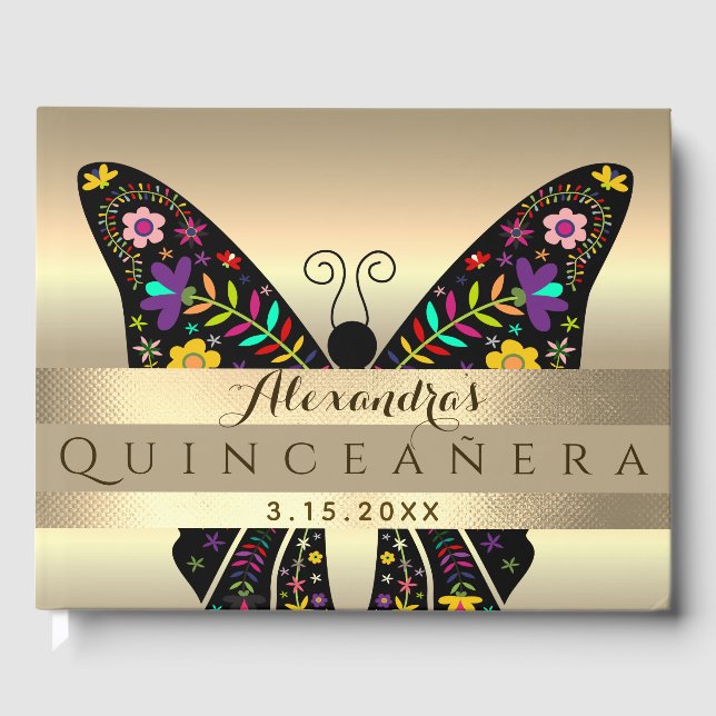 Libro De Visitas Quinceanera 15º cumpleaños (Anverso)