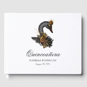 Libro De Visitas Quinceañera de cisne negro