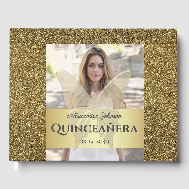 Libro De Visitas Quinceañera de Oro (Anverso)