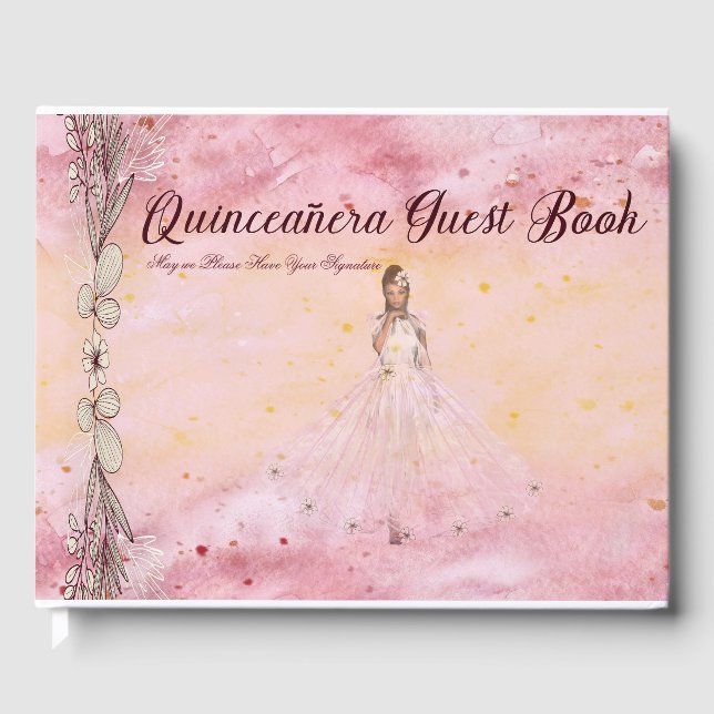 Libro De Visitas Quinceanera Guest Book (Anverso)