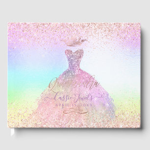 Libro De Visitas Quinceanera Princesa Purpurina Gown Cotton Candy