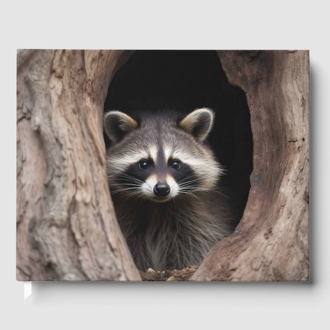 Libro De Visitas Racoon en la cueva del árbol (Anverso)