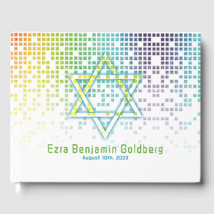 Libro De Visitas Rainbow Pixels Video Game Gamer Bar Mitzvah