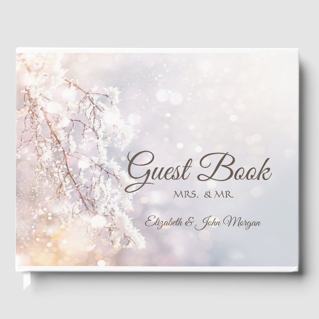 Libro De Visitas Ramas de País de las Maravillas de Invierno (Anverso)