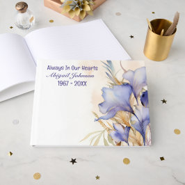 Libro De Visitas Ramo de iris en acuarela para servicio conmemorati