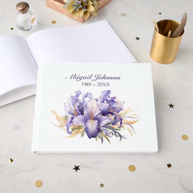 Libro De Visitas Ramo de Iris para Servicio Memorial (Anverso Abierto)