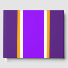 Libro De Visitas Rayas de Carreras amarillo blanco púrpura brillant