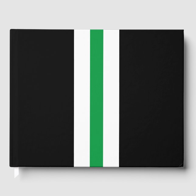 Libro De Visitas Rayas verticales blancas verdes esporádicas sobre  (Anverso)