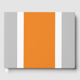 Libro De Visitas Rayos De Carreras Blanco Naranja Cálidos Sobre Gri