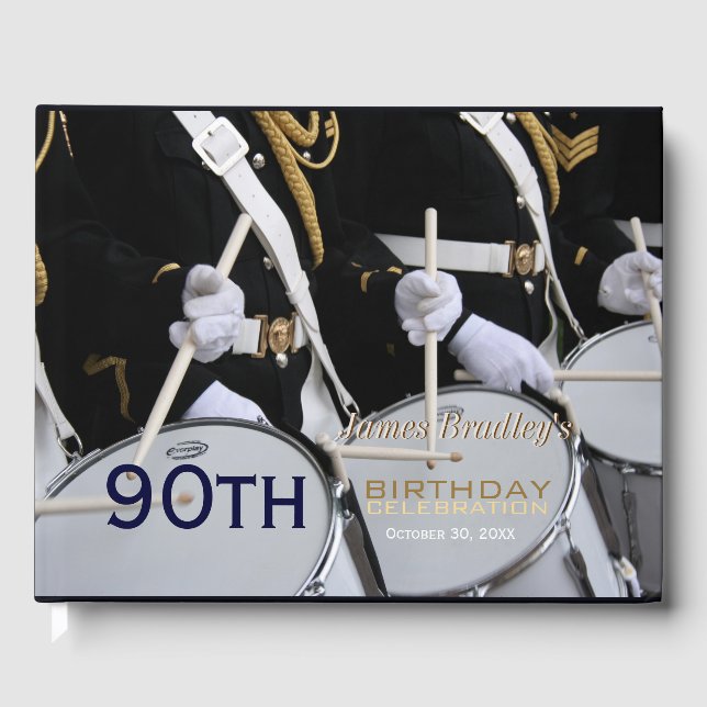 Libro De Visitas Real Banda Británica Celebración de Cumpleaños 90  (Anverso)