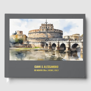 Libro De Visitas Real Relieve metalizado Castel Sant'Angelo Roma mo