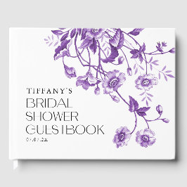 Libro De Visitas Recetas de Desayuno Nupcial Floral Vintage Francés