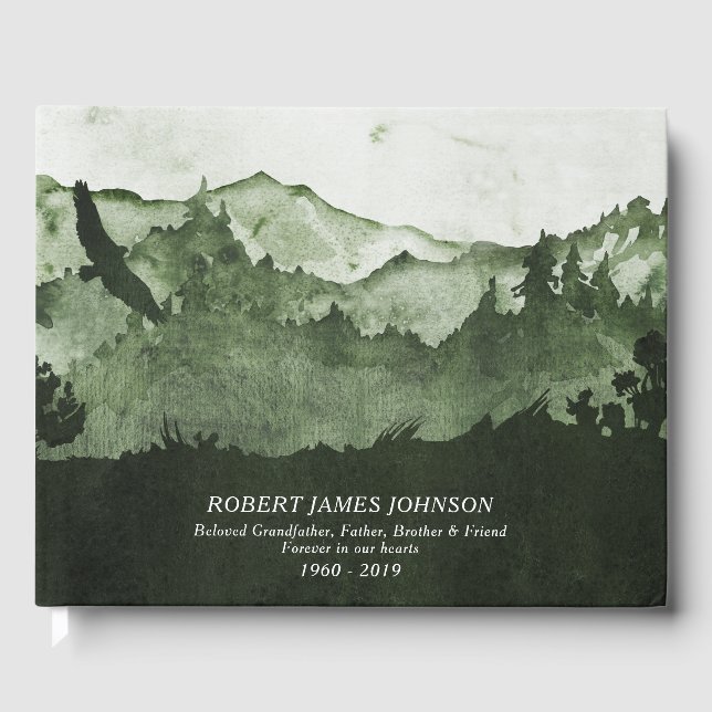 Libro De Visitas Recuento del funeral de los bosques de acuarela (Anverso)