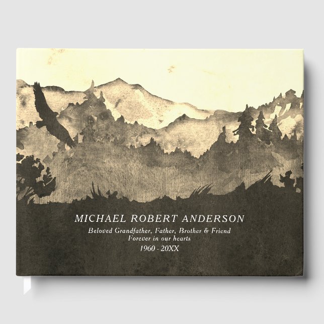 Libro De Visitas Recuento del funeral del bosque masculino (Anverso)