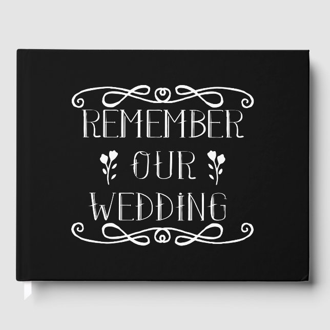 Libro De Visitas Recuerde a nuestro Boda | Añadir el texto (Anverso)