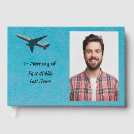 Libro De Visitas Recuerdo conmemorativo piloto avión volando