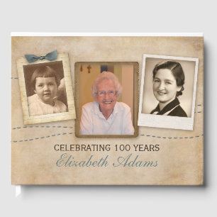 Libro De Visitas Recuerdos antiguos   Aniversario del cumpleaños de