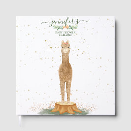 Libro De Visitas Recuerdos Chic de Baby Shower de Alpaca