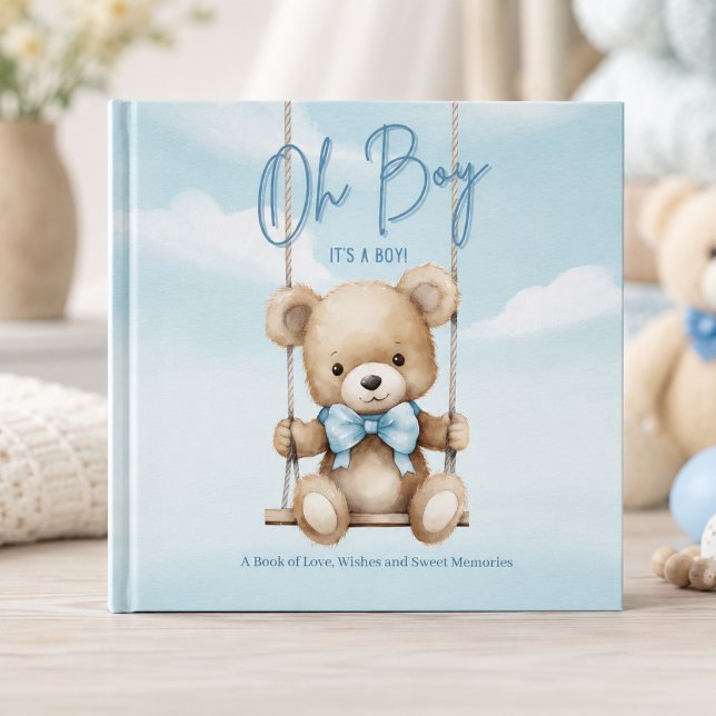 Libro De Visitas Recuerdos de la Fiesta de Bebé del Osito Teddy Oh  (Personalized teddy bear baby shower guestbook for capturing wishes, memories and messages.)