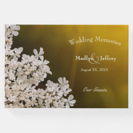 Libro De Visitas Recuerdos del boda de flor silvestre Queen Anne