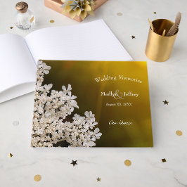 Libro De Visitas Recuerdos del boda de flor silvestre Queen Anne