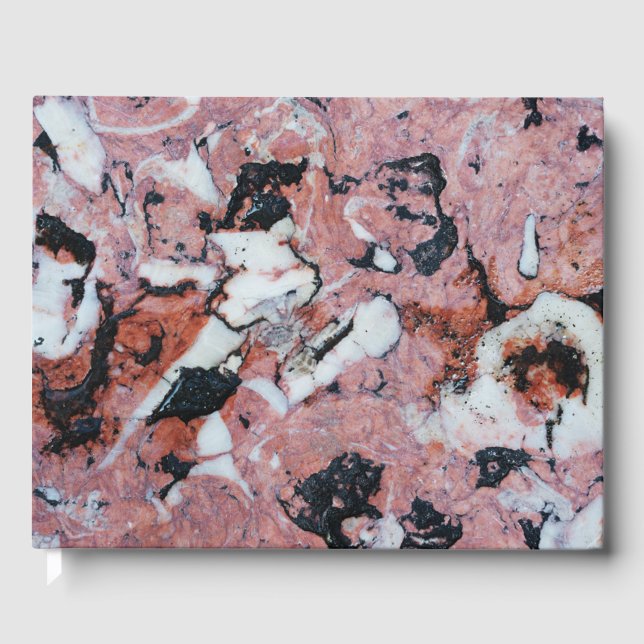 Libro De Visitas Red and Black Brecciated Marble Stone Texture with (Anverso)